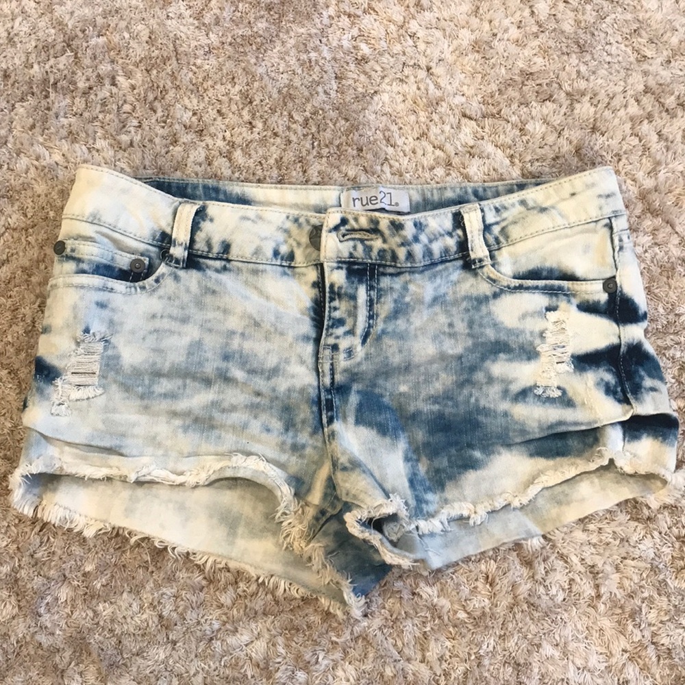 Distressed Denim Shorts